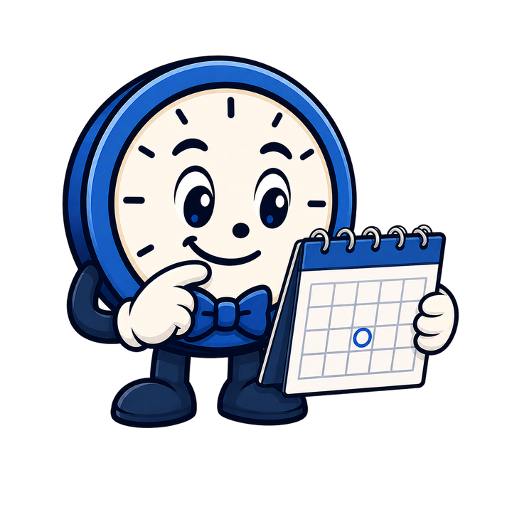 Selfie checking a calendar